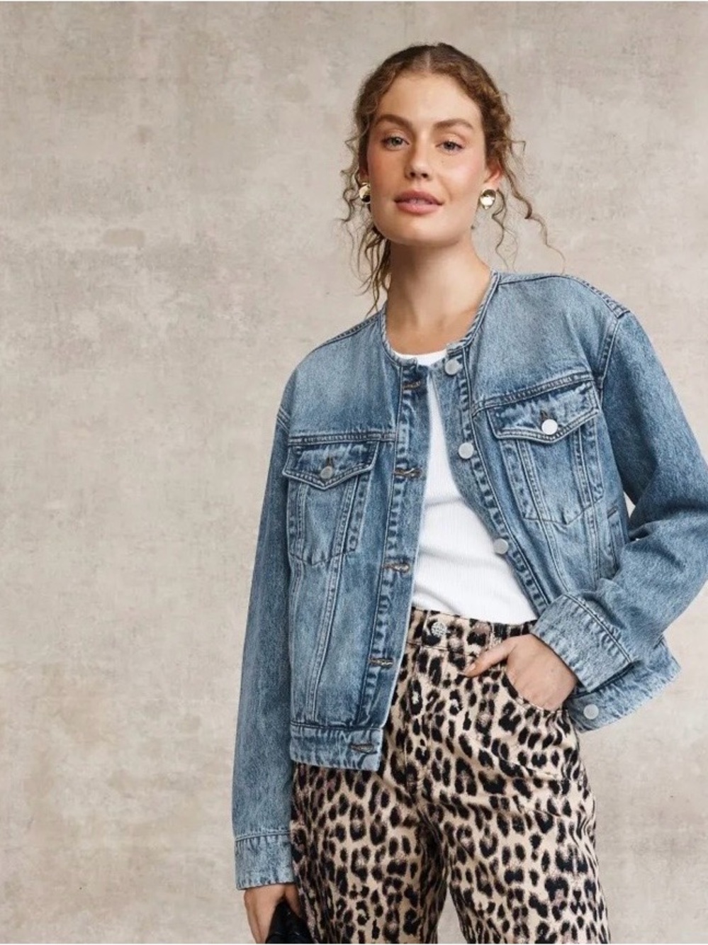 BlankNYC Anthropologie Blue Denim Jacket never worn! Size Medium retails $148!!